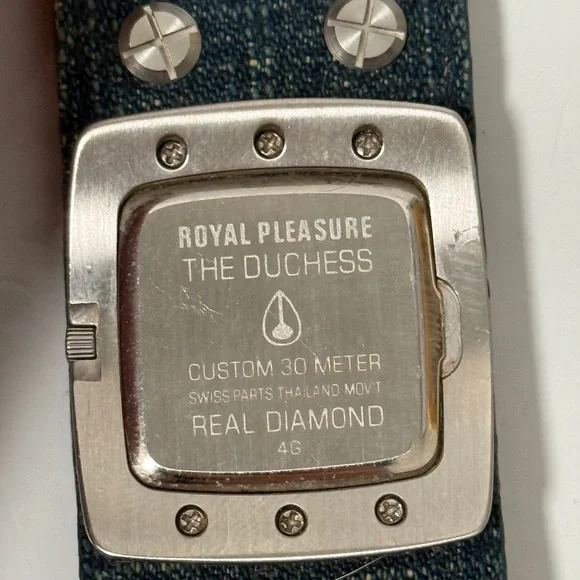 Nixon The Duchess Royal Pleasure Denim Cuff Watch Diamond Accent - new battery - Picture 7 of 9